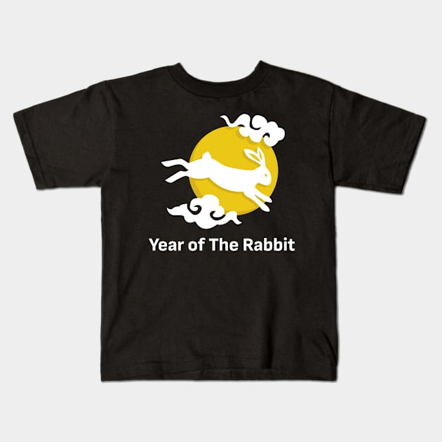 Year of The Rabbit Kids T-Shirt by ezral